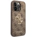 Guess 4G Logo Backcover in metallo per Apple iPhone 14 Pro - Marrone