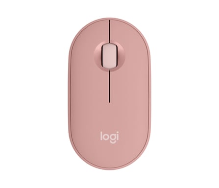 Logitech Pebble Mouse 2 M350s Ratón inalámbrico Bluetooth Rosa