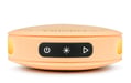 BIGBEN Party - Altavoz Bluetooth redondo con correa de mano y efectos de luz - 15W - Naranja pastel