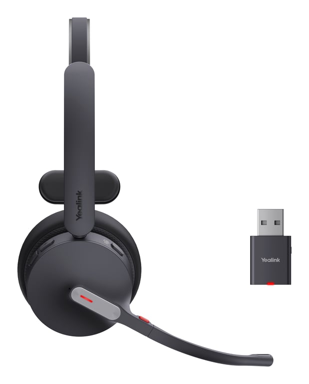 Yealink WH64 Hybrid Mono Teams Casque Sans fil Arceau BureauCentre d'appels Micro USB Bluetooth Neuf - vue 3