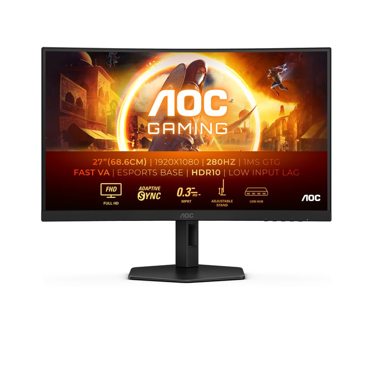 AOC G4 C27G4ZXU écran plat de PC 68,6 cm (27 ) 1920 x 1080 pixels Full HD LED Noir - Neuf