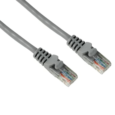 Câble réseau, RJ45 mâle - RJ45 mâle, CAT 5e, UTP, gris, 5,00m