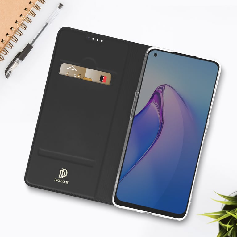 Funda Oppo Reno 8 5G Tarjetero Soporte vídeo Dux Ducis negro