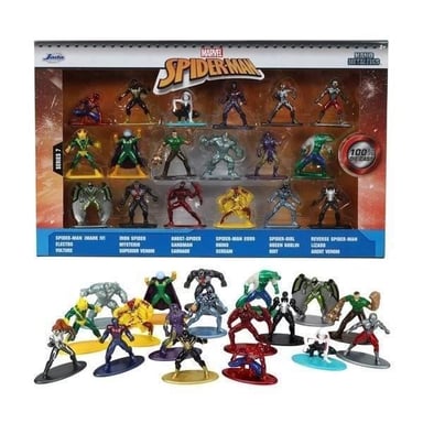 Simba.Dickie.Group C Spiderman - 18 figurines 4cm en métal - Multicolore - Blanc - Enfant