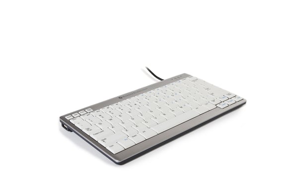 BakkerElkhuizen UltraBoard 950 clavier USB AZERTY Belge Gris clair, Blanc