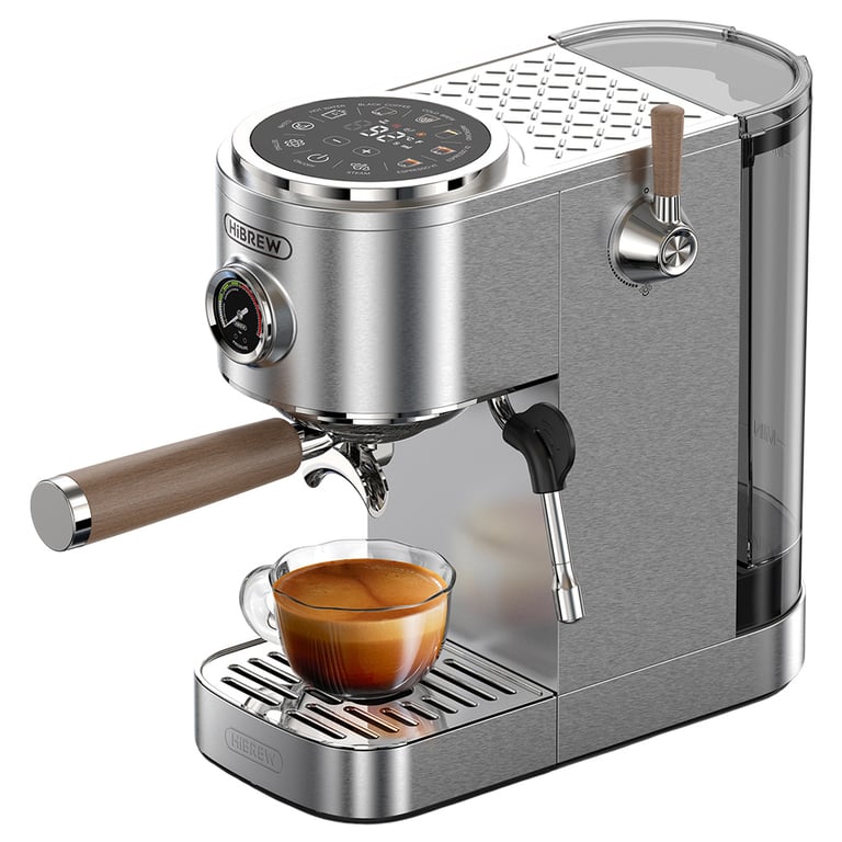 HiBREW H13 Machine à Café Semi automatique Écran Tactile Pression 20 Bars Modes de Préparation fonctions Plateau Goutteur Réglable Neuf - vue 2