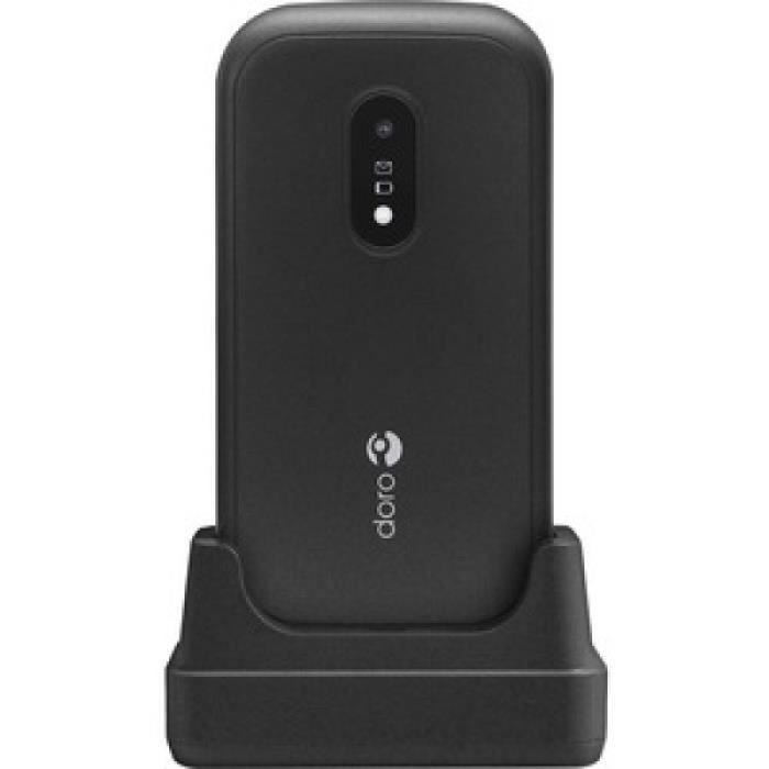 DORO 6040 - Teléfono móvil clamshell Senior - Pantalla grande - Botón de asistencia con geolocalización GPS - Negro