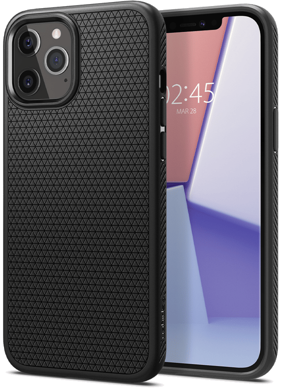 Spigen Liquid Air iPhone 12 Pro Max, Noir mat