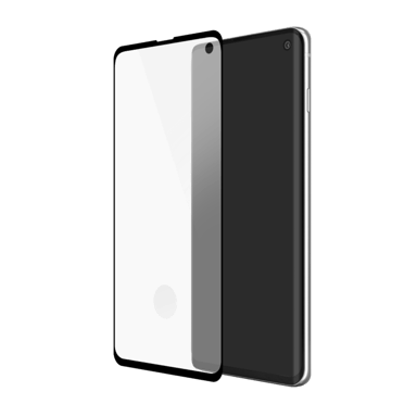 Protector de pantalla de cristal templado de borde a borde para Samsung Galaxy S10, Negro