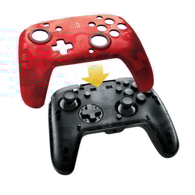 Manette de jeu Faceoff Deluxe+ Analogique/Numérique Nintendo Switch Rouge
