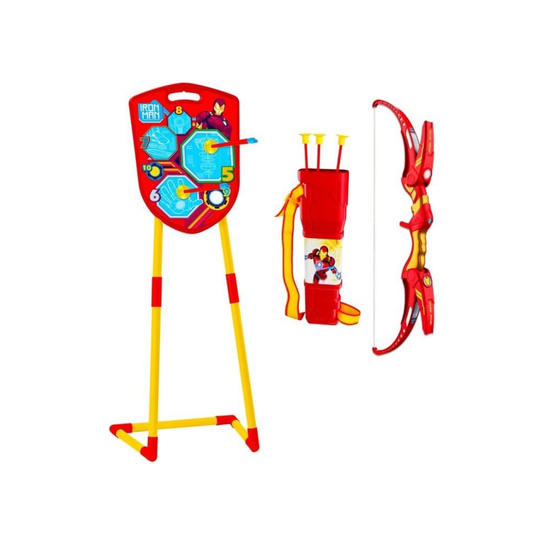 Set arc et flèches MARVEL Iron Man Avec étui et cible sur pied - vue 2