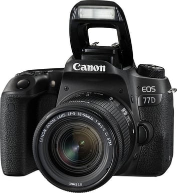 Canon EOS 77D + 18-55mm F4.0-5.6 IS STM Juego de cámara SLR 24,2 MP CMOS 6000 x 4000 Pixeles Negro
