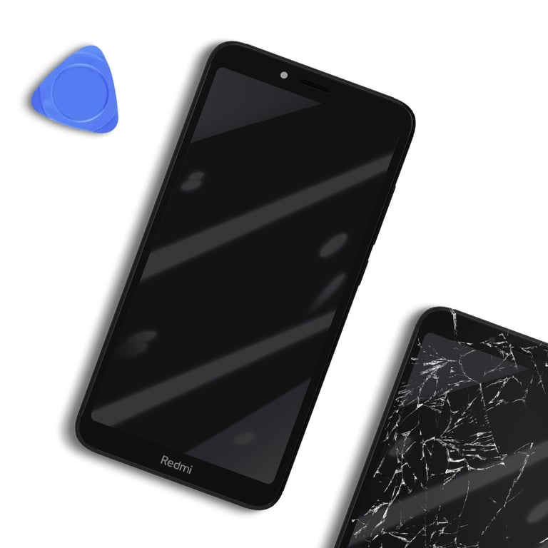 Écran pour Xiaomi Redmi 7A LCD + Vitre Tactile + Châssis Original Noir - Neuf