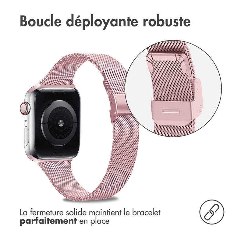 imoshion Bracelet pliant Milanese pour Apple Watch Series 1 á 9 / SE 384041 mm | Series 10 42 mm Neuf - vue 8