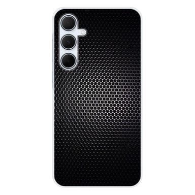 Funda de silicona - Compatible con Samsung Galaxy A35 5G - diseño dark metal