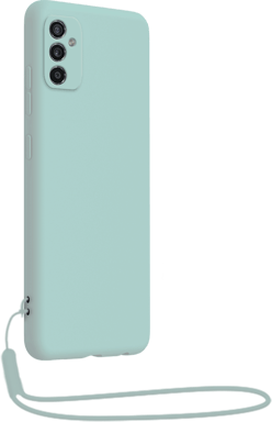 Cover per Samsung M52 5G silicone con cordino da polso abbinato