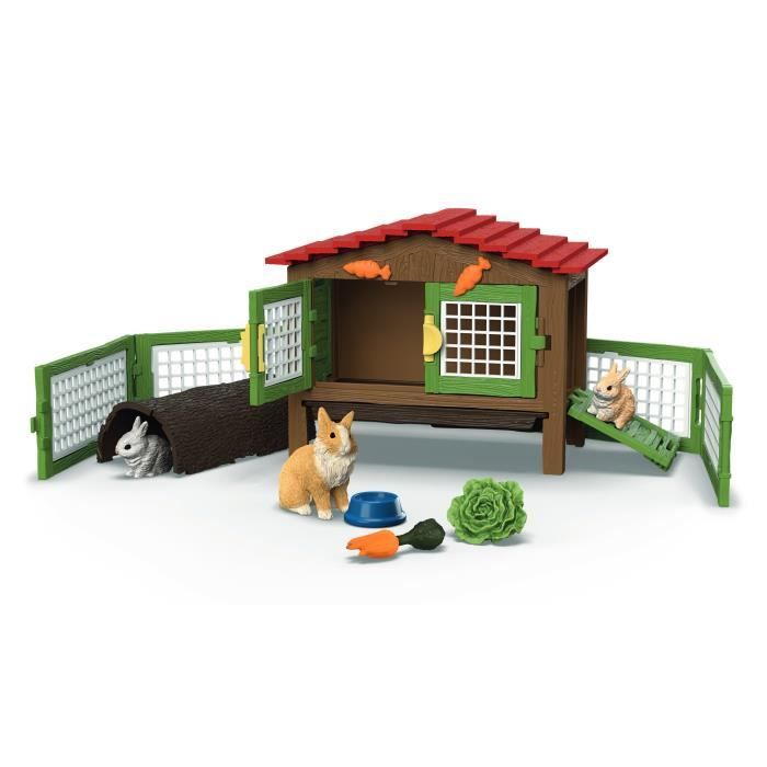 Coffret Clapier à Lapins SCHLEICH 42728 Farm World Dès