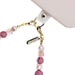 Cinturino per telefono con perle rosa e cristalli ultra eleganti