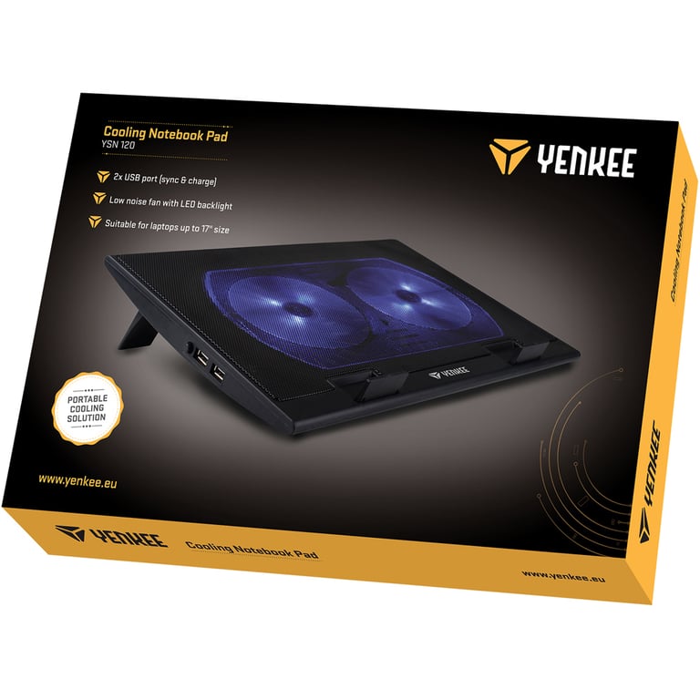 YENKEE YSN 120 système de refroidissement pour ordinateurs portables 43 2 cm 17 Neuf - vue 2