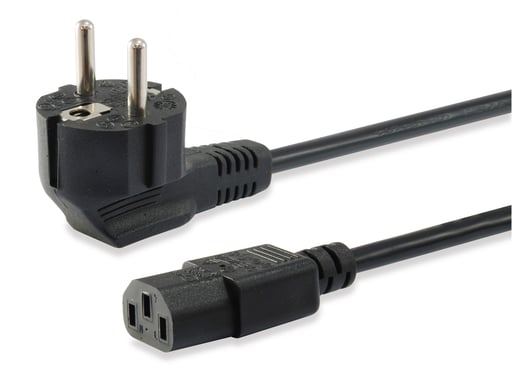 Equip 112121 Noir 3 m Prise d'alimentation type F Coupleur C13 - Neuf