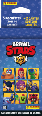 Cartes à collectionner Panini Brawl Stars Blister 5 pochettes et 2 cartes Édition Limitée