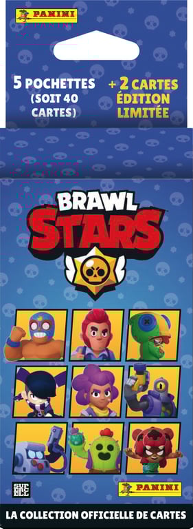 Cartes à collectionner Panini Brawl Stars Blister 5 pochettes et 2 cartes Édition Limitée - vue 2