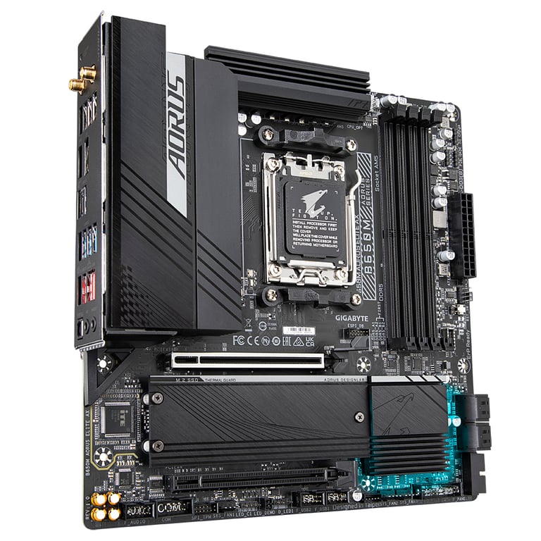 Gigabyte B650M AORUS ELITE AX carte mère AMD B650 Emplacement AM5 micro ATX - Neuf