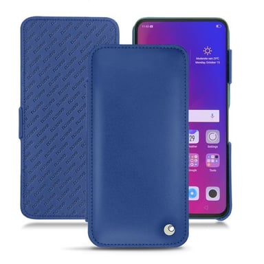 Housse cuir Oppo Find X -  - Bleu - Cuir lisse