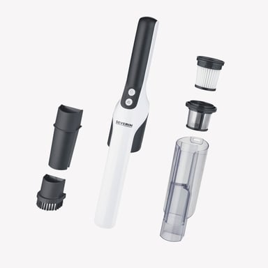 Severin HV 7140 aspiradora de mano Negro, Blanco Sin bolsa