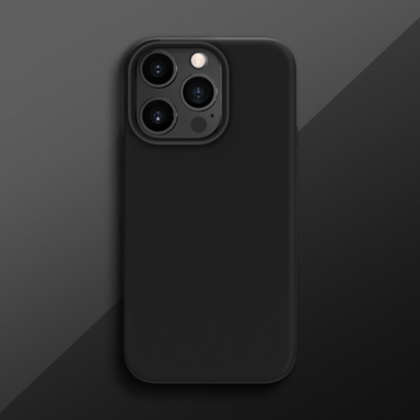 Coque antichoc en gel de silicone doux pour Apple iPhone 13 Pro, Noir satin