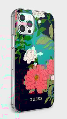 Funda Guess para iPhone 12 Pro Max 6.7'' negra Colección Flower