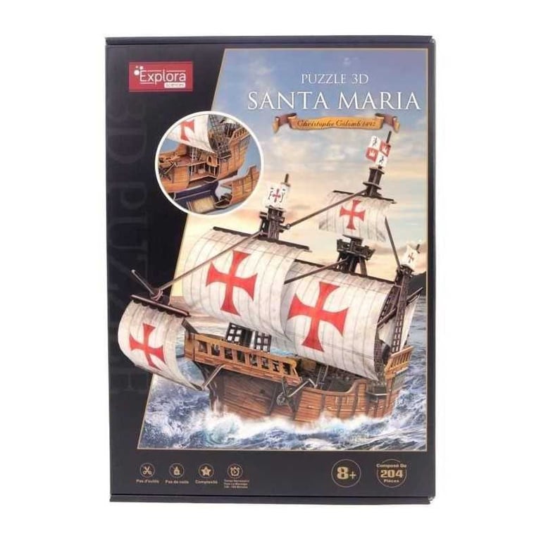 Puzzle 3D Bateau Santa Maria Jeu de construction EXPLORA 204 pièces Dès - vue 4