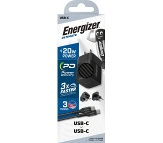 Caricabatterie Power Delivery - 20W - UE/UK/USA - Cavo USB-C incluso