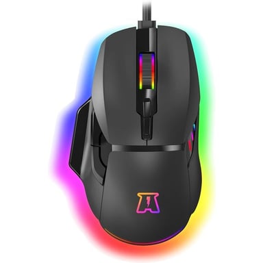 AKUMA - Otaku M05 12800DPI RGB LED Backlight Gaming Mouse - Sensor óptico de 1200 a 12800 DPI - 7 botones - Programable - Cómodo y ligero - Compatible con PC/PS4/PS5/Xbox