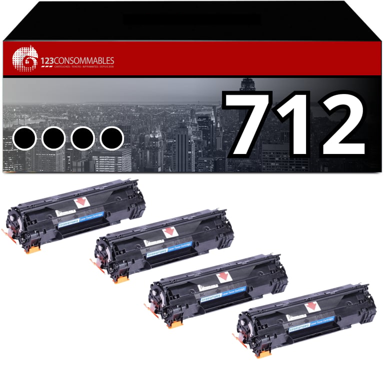 Pack 4 Toners compatible CANON 712 Neuf