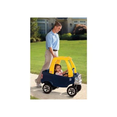 Auto a cavalcare Little Tikes Cozy Coupe Truck con pavimento rimovibile, clacson, porta e seggiolino per bambini, 18 mesi+ blu