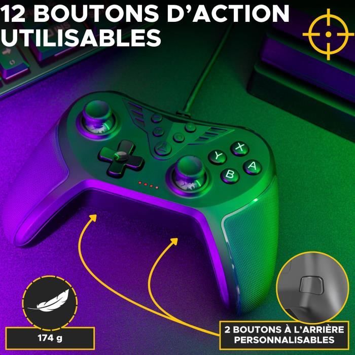 Manette Gamer THE G LAB K PAD HELIUM Filaire PC & PS - vue 3