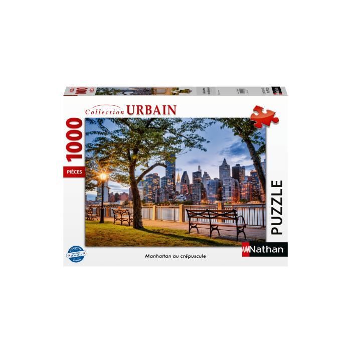 Puzzle 1000 pièces : Manhattan au crepuscule Ravensburger Nathan - vue 3