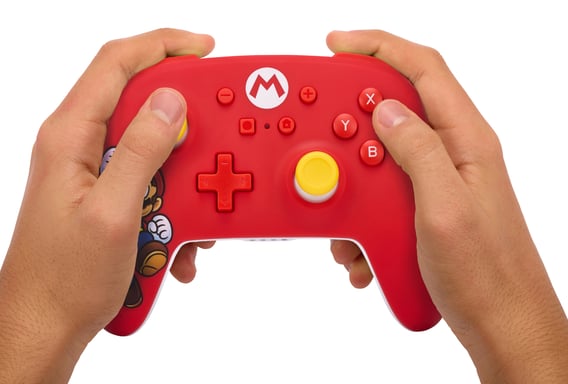 PowerA NSGP0012-01 mando y volante Rojo Bluetooth Gamepad Analógico Nintendo Switch, Nintendo Switch Lite, Nintendo Switch OLED