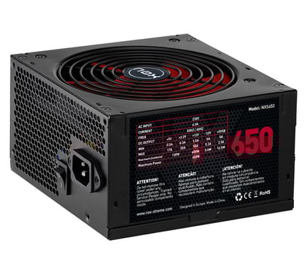 FUENTE ALIMENTACION NOX NX650 650W ATX NEGRO