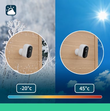 Arlo Essential Caméra de sécurité extérieure 2K, pack de 3
