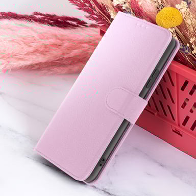 Zanaé Funda tipo cartera para Samsung A42 5G con soporte y lengüeta magnética Rosa