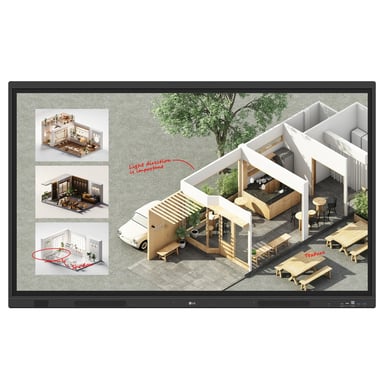LG CreateBoard Standard tableau blanc interactif 139,7 cm (55'') 3840 x 2160 pixels Écran tactile Noir