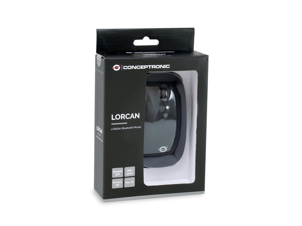 Souris Conceptronic Lorcan – Bureau Ambidextre Bluetooth 1600 DPI - vue 3
