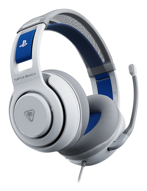Turtle Beach Atlas 200 Blanc PlayStation Casque de Gaming filaire sous licence officielle pour PlayStation w/ transducteurs Nanoclear de 50 mm pour PS5 et PS4 - Neuf