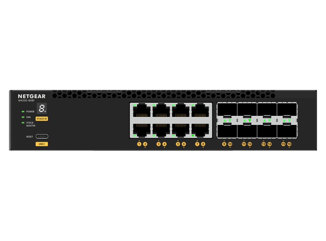 Netgear 16PT M4350 8X8F MANAGED SWITCH - vue 3