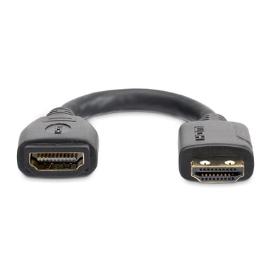 StarTech.com Cable de 15cm de Extensión Alargador HDMI 2.0 de Alta Velocidad con Ethernet - Extensor de Puertos - Cable para Conservar Puertos de Cone