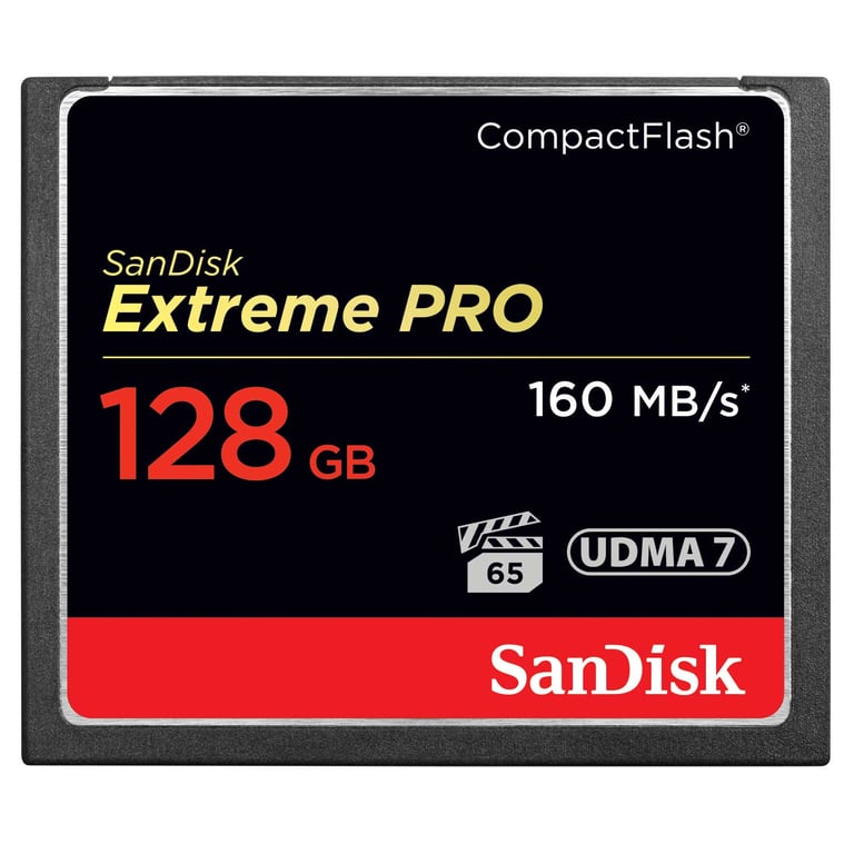 SanDisk 128GB Extreme Pro CF 160MB/s 128 Go CompactFlash - Neuf