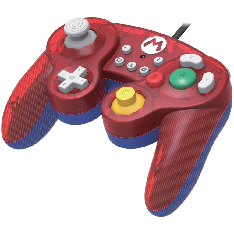 Hori Battle Pad Manette Filaire Type GameCube Super Smash Bros Pour Nintendo Switch Design Mario Licence Officielle Nintendo - vue 4