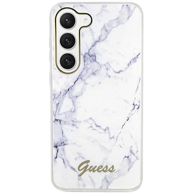 Funda Guess Marble para Samsung Galaxy S23+, blanca